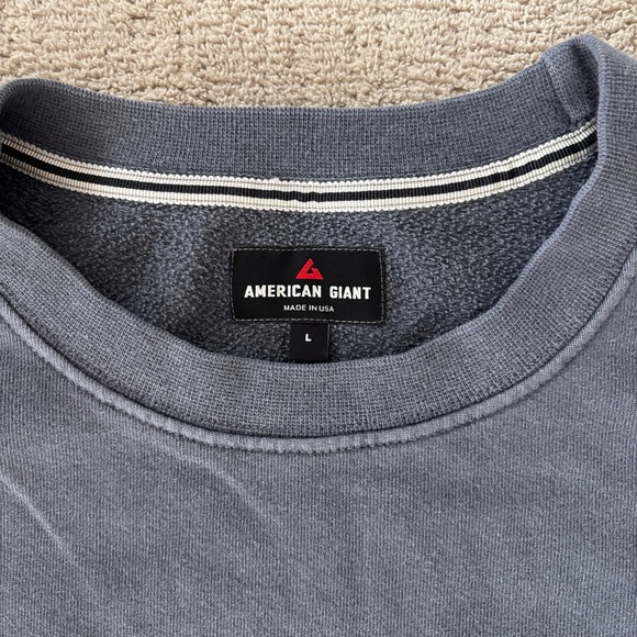 American Giant Mens Vintage Washed Relaxed French Terry Crewneck Sweatshirt NWOT - Picture 4 of 4